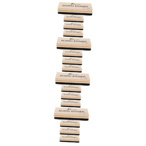 STOBOK 16 Pcs Wooden Blackboard Eraser Chalk Board Erases Chalk Erasers for School Felt Chalk Eraser Black Board Eraser Kids Erasers Whiteboards Eraser Magnetic Bamboo Small Plate Child