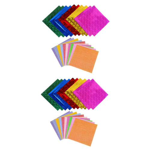 STOBOK 200 Pcs Origami Cardstock Paper Square Glitter Paper Cardstock 12x12 Colored Cardstock Space Folding Paper Crafts for Kids Square Easy Fold Adult Crafts Child Foldable Paper