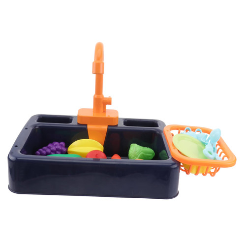 Wakauto 1 Set dishwasher Sink Dish dryer Toy Kitchen Play House Toys child dishwasher Toy Kitchen Appliance Electric Toy Basin Baby