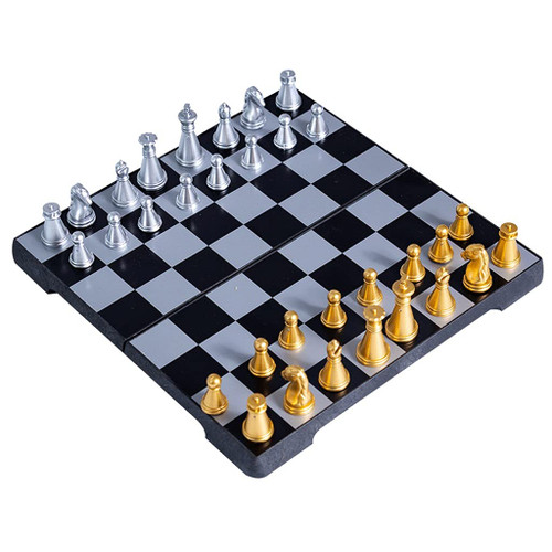 ZANZAN International Chess Chess Set Children's Mini Travel Chess Set 6.4x6.4 Plastic Chess Set with Folding Chess Board Portable Chess Set Board Game Chess Game (Color : Chess Set A)