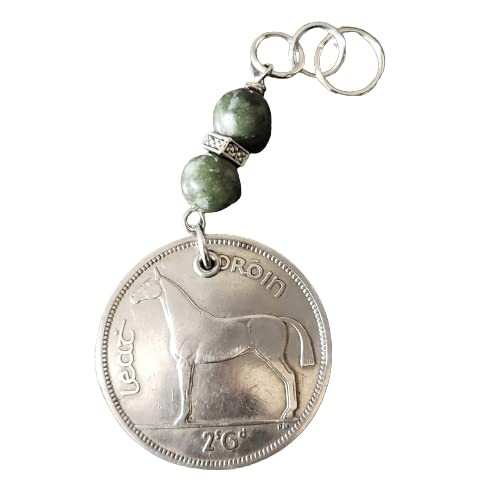 CoinageArt -Irish Half Crown Ornament Horse Ornament -Irish Half Crown Coin with 2 Irish Connemara Marbles -Celtic Harp Ornament -Ireland Ornament Irish Christmas Ornament 5014 A CoinageArt -Irish Half Crown Ornament Horse Ornament -Irish Half Crown Coin with 2 Irish Connemara Marbles -Celtic Harp Ornament -Ireland Ornament Irish Christmas Ornament 5014 A