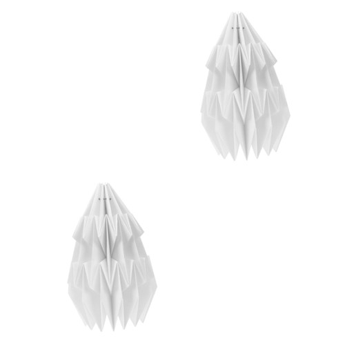 Hemobllo 2pcs lampshade hanging light cover origami pendant light shade origami lamp pattern pendant lamp shade finials for lamps european lamp shade ceiling white paper fine e27 wall lamp