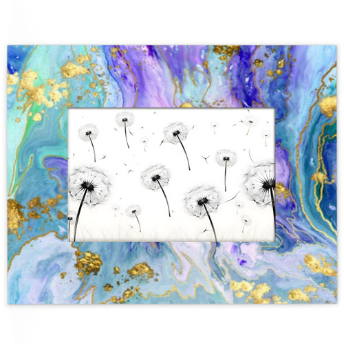 TropicalLife Colourful Marble 4x6 Picture Frame Wooden Photo Frames for Tabletop Display Home Decorative Picture Frame, Watercolor Abstract Marble