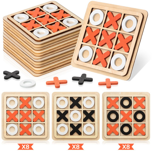 Foilswirl 24 Pcs Wooden Tic Tac Toe Game for Kids Mini Board Game Xo Chess Board Tic Tac Toe Board Game Family Children Puzzle Educational Game for Kids Adults Birthday Party Favors Goody Bag Stuffer Foilswirl 24 Pcs Wooden Tic Tac Toe Game for Kids Mini Board Game Xo Chess Board Tic Tac Toe Board Game Family Children Puzzle Educational Game for Kids Adults Birthday Party Favors Goody Bag Stuffer