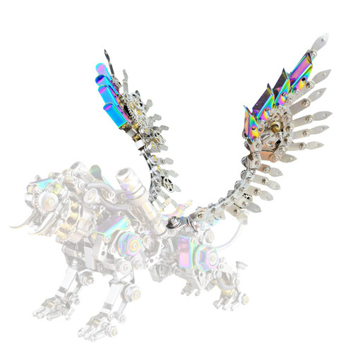 WESS 3D Metal Puzzle Kit, 3D Assembly Tiger Wings 1 Pair for Bengal Tiger & Smilodon (X/Chromatic)