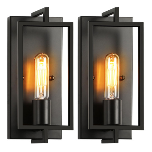 WILON Farmhouse Wall Sconces Indoor Black Sconces Wall Lighting Fixtures Set of 2 Metal Vintage Wall Lamp Rustic Industrial Interior Wall Lights for Bedroom Living Room Hallway Fireplace Stairway WILON Farmhouse Wall Sconces Indoor Black Sconces Wall Lighting Fixtures Set of 2 Metal Vintage Wall Lamp Rustic Industrial Interior Wall Lights for Bedroom Living Room Hallway Fireplace Stairway