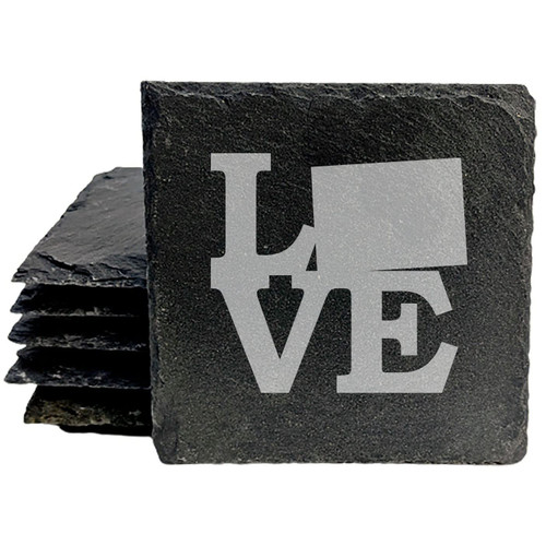 Love Colorado Coasters - Square Slate - set of 6