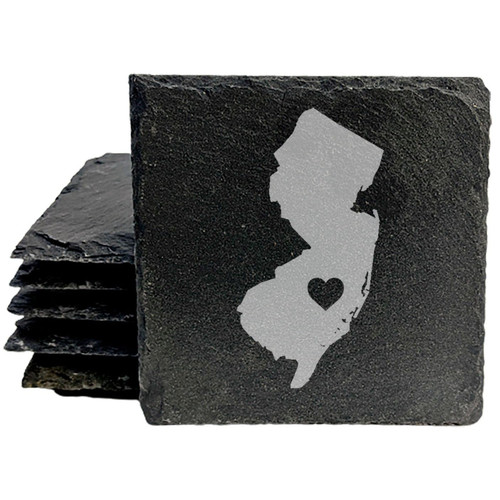 Love New Jersey Coasters - Square Slate - set of 6