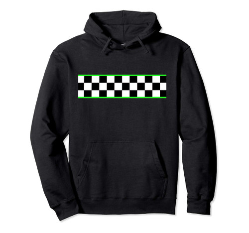 Racing Flag Pattern Checkered Flag Checkerboard Pullover Hoodie