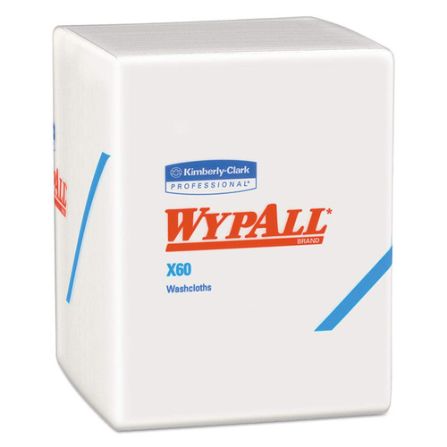 X60 Washcloths, 12-1/2 x 10, White, 70/Pack, 8 Packs/Carton