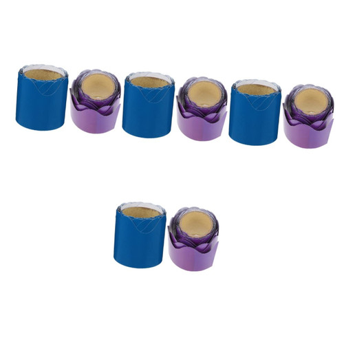Operitacx 8 Rolls Border Decorative Paper Classroom Border Trim Bulletin Board Decorations Scalloped Borders Whiteboard Sticker Classroom Supplies Cork Board Sector Copper Plate Stickers