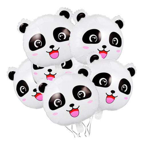 ABOOFAN 100 Pcs Panda Balloon Aluminium Foil Balloon Photo Props Party Backdrop Cute Panda Design Reusable Balloon Aluminum Foil Decorations Styling Head Party Supplies Baby Decorate