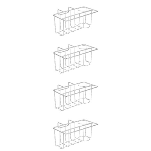PRETYZOOM 4pcs Sink Sponge Holder Sink Racks Dishwashing Drainer Rack Soap Holder for Sink Dishcloth Drying Racks Tabletop Organizer Drying Rack in Sink Double Layer Stainless Steel