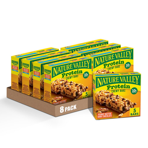 Nature Valley Protein Granola Bars, Peanut Butter Dark Chocolate, 5 ct (Pack of 8) Nature Valley Protein Granola Bars, Peanut Butter Dark Chocolate, 5 ct (Pack of 8)