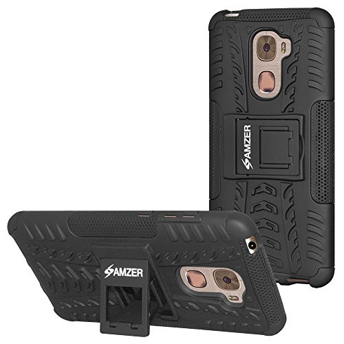 AMZER Slim Protective Shockproof Hybrid Warrior Dual Layer Case Skin for LeEco Le Pro3 - Black