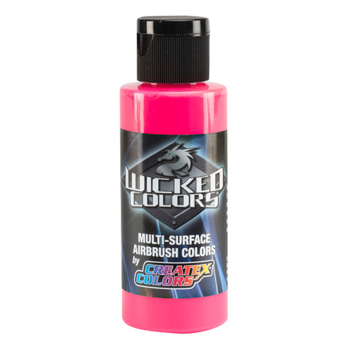 Createx W026-02 Airbrush Paint 2oz Fluorescent Pink