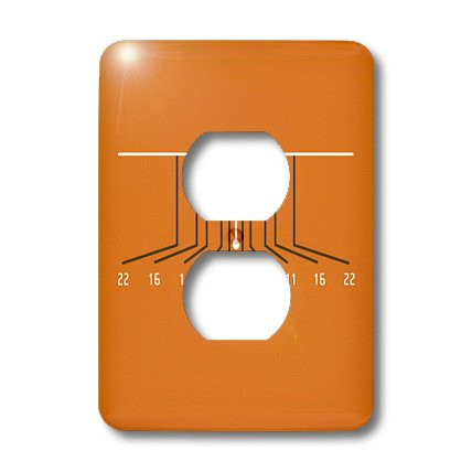 3dRose LSP_47357_6"Kike Calvos Depth of Field-on Orange Background-2 Plug Outlet Cover