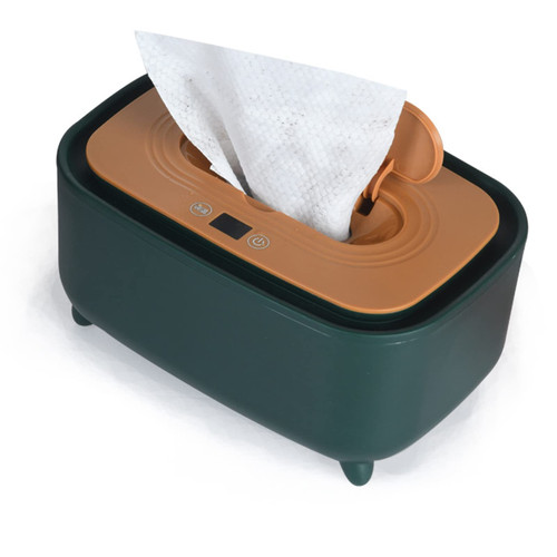 Infant Wipes Heater, Baby Wipe Warmer Large Capacity Baby Wet Wipes Dispenser Intelligent Adjustable Temperature PP Material Portable Wipes Warmer for Babies, Diaper Wipe Warme (Green)