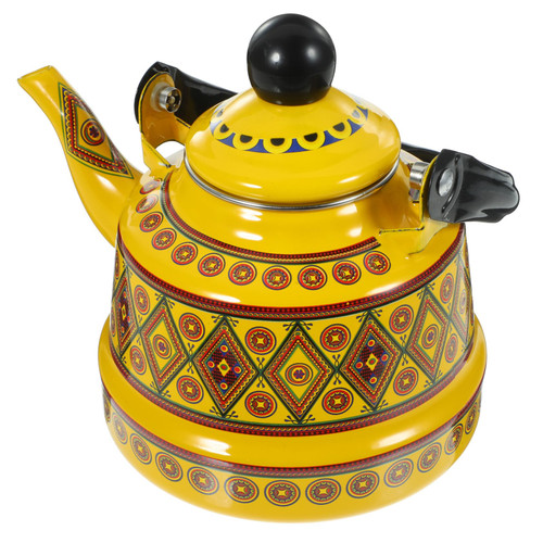 BRIGHTFUFU Enamel Enamel Kettle Vintage Coffee Kettle Enamel Water Kettle Convenient Water Kettle Tea Kettle Stovetop Loose Tea Kettle Enamel Milk Pots Household Direct Fire Teapot Pot