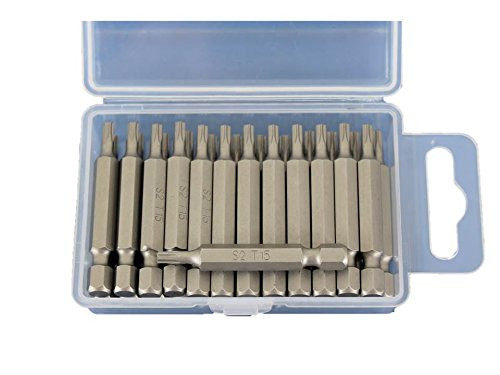 TEMO 25pc T15 Torx 2-Inch (50mm) Screwdriver Insert Bits
