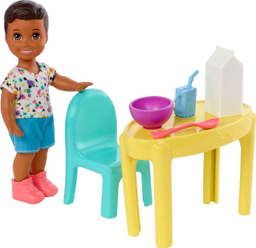 Barbie Small Doll and Accessories, Babysitters Inc. Toddler Doll Set with Table, Chair and 5 Themed Pieces, Babysitters Inc. Barbie Small Doll and Accessories, Babysitters Inc. Toddler Doll Set with Table, Chair and 5 Themed Pieces, Babysitters Inc.