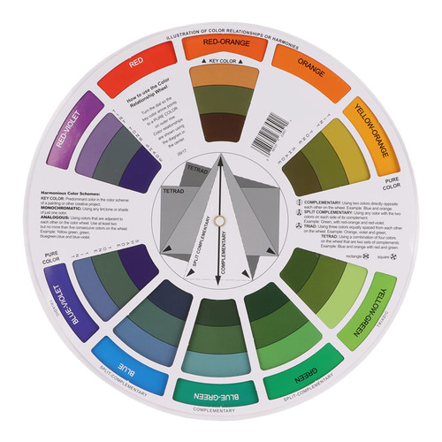 Color Wheel, Color Mix Guide Blending Color Wheel, Paint Mixing Learning Guide, Color Wheels for Makeup Blending Board Chart Color Mixed Guide Mix Colours(Large)