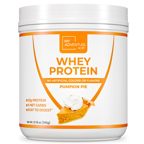 My Adventure to Fit Whey Isolate Protein Powder - Low Carb Protein Powder for Women - Sweetened with Stevia Whey Isolate Protein for Muscle Growth - Clean Protein Powder (Pumpkin Pie, 15 Servings)