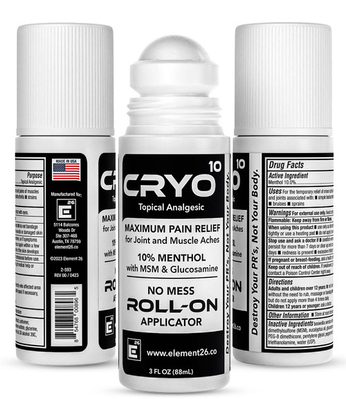 Cryo10 Roll On Pain Relief - Topical Analgesic (Pack Of 3) Topical Pain Relief Extra Strength For Muscle Pain Relief, Joint Pain Relief, Muscle Soreness Relief - Pain Relief Gel For Athletes Cryo10 Roll On Pain Relief - Topical Analgesic (Pack Of 3) Topical Pain Relief Extra Strength For Muscle Pain Relief, Joint Pain Relief, Muscle Soreness Relief - Pain Relief Gel For Athletes