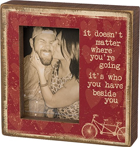 Primitives by Kathy Red Distressed Beside You Box Frame 8" Square