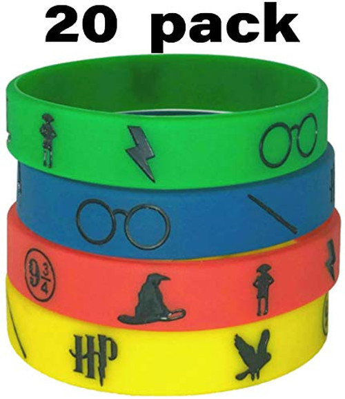 20 pc Harry Potter Silicon Wristbands/Kids Party Favors (Adult, Harry Potter 4) 20 pc Harry Potter Silicon Wristbands/Kids Party Favors (Adult, Harry Potter 4)
