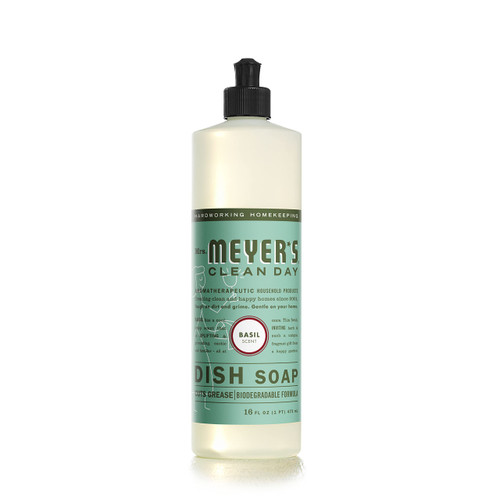 MRS. MEYER'S CLEAN DAY Liquid Dish Soap, Biodegradable Formula, Basil, 16 fl. oz MRS. MEYER'S CLEAN DAY Liquid Dish Soap, Biodegradable Formula, Basil, 16 fl. oz