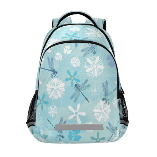 Dragonfly Blue Backpacks Travel Laptop Daypack School Book Bag for Men Women Teens Kids