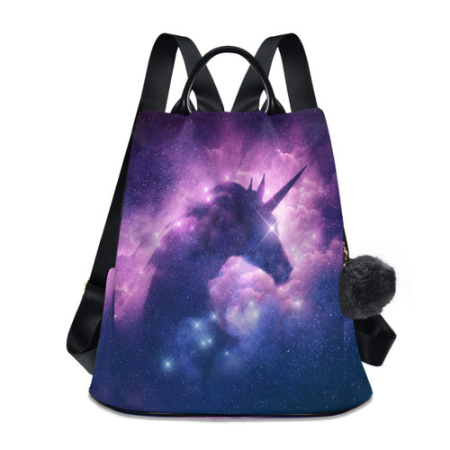 ALAZA Unicorn In Galaxy Sapce Backpack Purse Anti-theft Casual Fashion Polyester Travel Rucksack Shoulder Bag for Women