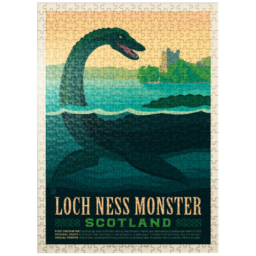 Mythical Creatures: Loch Ness Monster, Vintage Poster - Premium 500 Piece Jigsaw Puzzle for Adults Mythical Creatures: Loch Ness Monster, Vintage Poster - Premium 500 Piece Jigsaw Puzzle for Adults