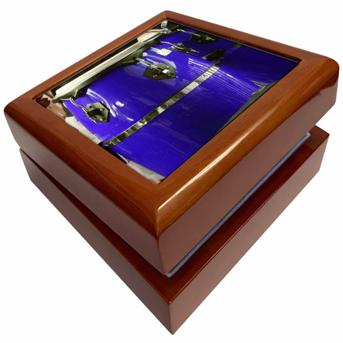 3dRose blue conga drums, Jewelry Box jb-156303-1
