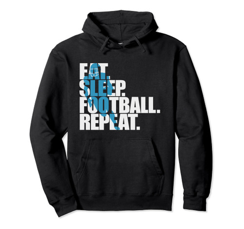 Eat Sleep Football Repeat, Men Women Sports Pullover Hoodie