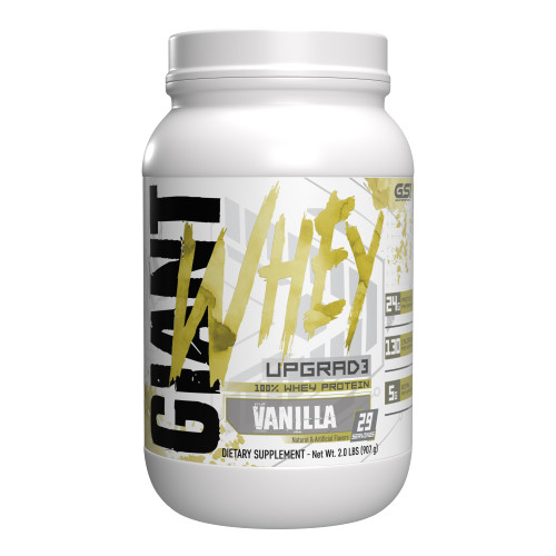 Giant Sports Whey Protein - Premium Protein Powder - 100% Whey, 24G Protein per Serving, 5G BCAAs - Vanilla Ice Cream 2 Pound Giant Sports Whey Protein - Premium Protein Powder - 100% Whey, 24G Protein per Serving, 5G BCAAs - Vanilla Ice Cream 2 Pound