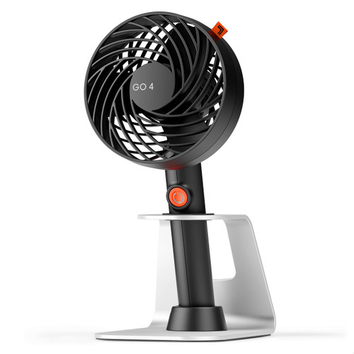 Sharper Image GO 4C Rechargeable Handheld Personal Fan with Charging Dock, Black