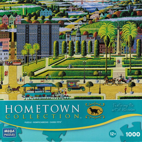 Hometown Collection Featuring The Art of Heronim 1000 Piece Jigsaw Puzzle; Union Square