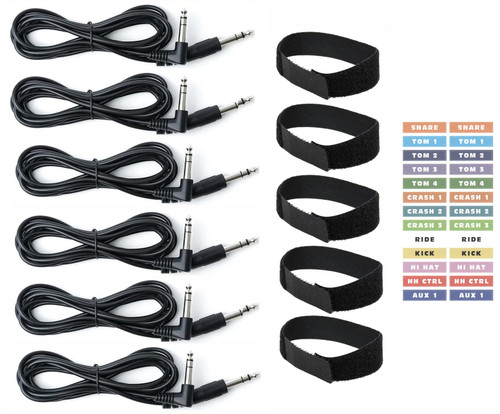 Silverline 6 Cable Connection Kit for Roland Octapad SPD-30 Digital Percussion Pad Drums