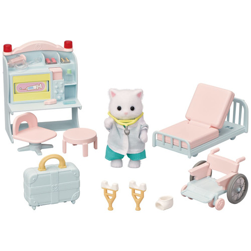 Calico Critters Village Doctor Starter Set, Dollhouse Playset with Figure and Accessories Calico Critters Village Doctor Starter Set, Dollhouse Playset with Figure and Accessories