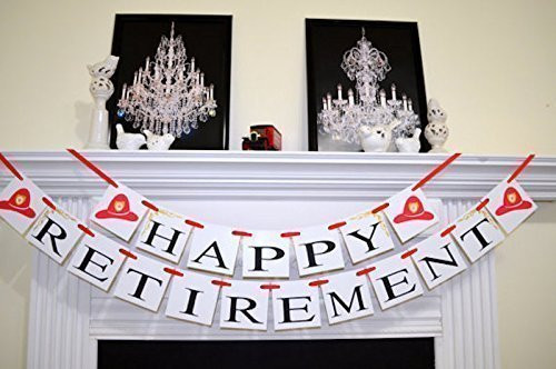 Firefighter retirement banner, firefighter retirement decorations, Fireman retirement sign, firefighter retirement party, party decorations, fireman retirement party