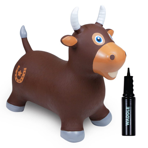 Ride-On Bull Bouncy Horse Kids Toy! Brown Inflatable Hopper Bouncy Bull! Hopping Animal Toy for Kids Boys Girls! Indoor Outdoor Bouncing Horse Riding Activities! (Bull) Ride-On Bull Bouncy Horse Kids Toy! Brown Inflatable Hopper Bouncy Bull! Hopping Animal Toy for Kids Boys Girls! Indoor Outdoor Bouncing Horse Riding Activities! (Bull)