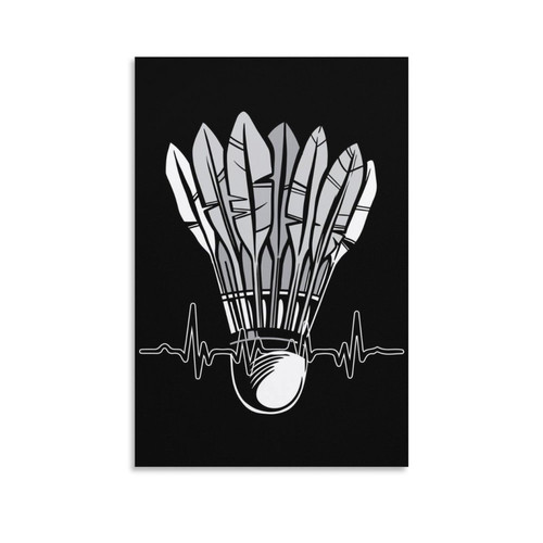 Badminton Shuttlecock Spor Sports Poster Wall Art Canvas Print Poster Home Bathroom Bedroom Office Living Room Decor Canvas Poster Unframe:24x36inch(60x90cm)