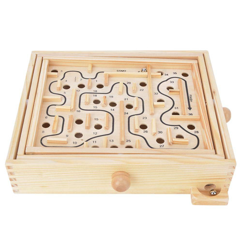 Wooden Labyrinth Tilt Maze Game Dioche Games for 6 Years and Up Wood Labyrinth Table Maze Balance Board Table Maze Game for Kids and Adults