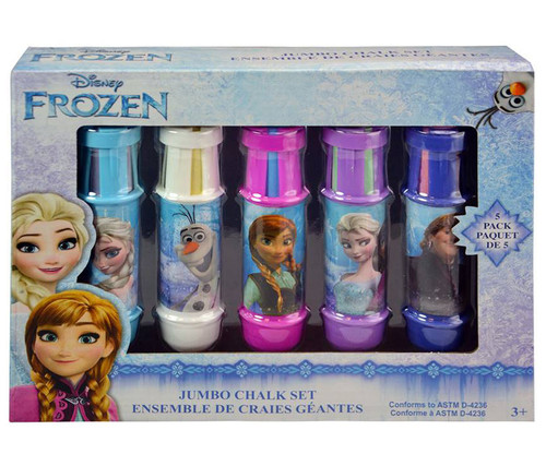 Disney Frozen 5 PC Jumbo Chalk Set Adjustable Draw and Play