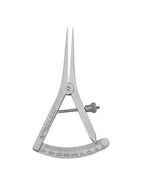 Dental Castroviejo Caliper 0 to 40 mm (Straight), Orthodontic Gauge - Positioning Measuring - Dentist Lab Measuring Instruments (Hossa)
