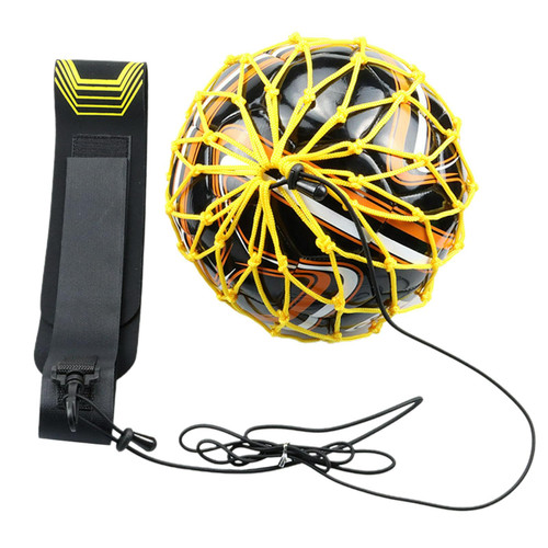 MOFUCA Handle Solo Soccer Kick Trainer, Waist Belt Soccer Kick Throw Trainer Juggling Net Soccer Training Equipment for Kids Adults Training (as Shown)