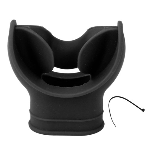 Yuecoom Scuba Diving Regulator, Scuba Bite Diving Mouthpiece Replacement Mouthpiece Silicone Universal Comfort Bite Mouthpiece Snorkel Regulator for Replacement(Black)