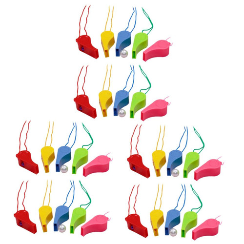 CLISPEED 180 Pcs Sports Random Color Practical Whistle Sporting Goods Cm Rope Gift Referee Whistle Colored Whistles Cheerleading Whistle Whistling Whistles Kids Whistle Toy Child Fan